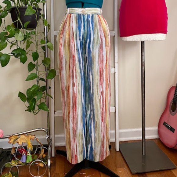 rosner multi color stripe pants size 36 - Picture 8 of 9